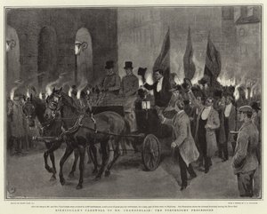 Adeus de Birmingham ao Sr. Chamberlain, a procissão de tochas